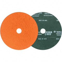 WALTER Surface Technologies - 6" Diam 7/8" Hole 60 Grit Fiber Disc - Ceramic - Americas Industrial Supply