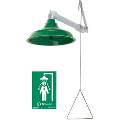 Haws - Plumbed Drench Showers Mount: Wall Mount Shower Head Material: Plastic - Americas Industrial Supply