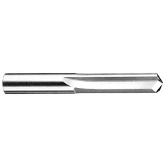 ‎3/8″ Dia. × 3/8″ Shank × 1-13/16″ Flute Length × 3-1/8″ OAL, 3xD, 140°, TA, 2 Flute, External, Round Solid Carbide Drill - Exact Industrial Supply