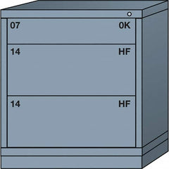 Lyon - 3 Drawer, Standard Bench Height - Single Drawer Access Cabinet - Steel, 30" Wide x 28-1/4" Deep x 33-1/4" High, Dove Gray - Americas Industrial Supply