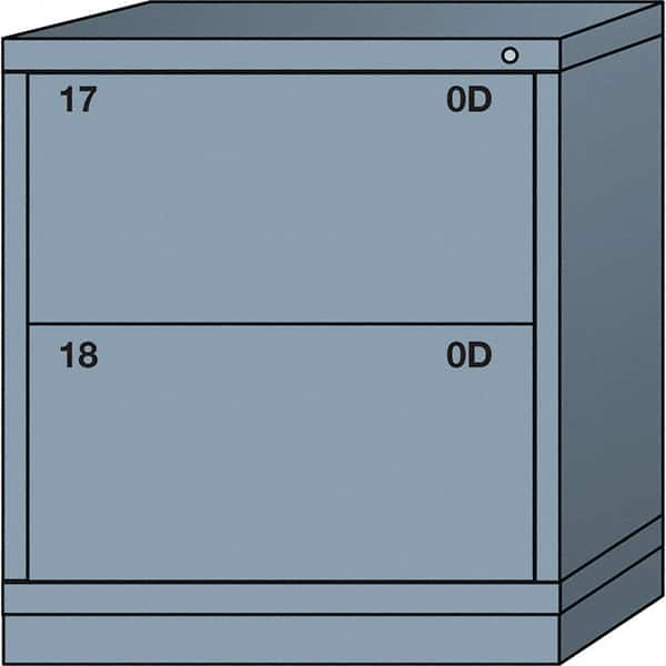 Lyon - 2 Drawer, Standard Bench Height - Multiple Drawer Access Cabinet - Steel, 30" Wide x 28-1/4" Deep x 33-1/4" High, Dove Gray - Americas Industrial Supply
