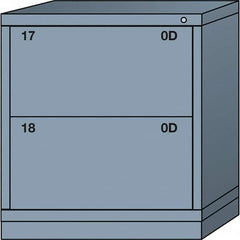 Lyon - 2 Drawer, Standard Bench Height - Single Drawer Access Cabinet - Steel, 30" Wide x 28-1/4" Deep x 33-1/4" High, Dove Gray - Americas Industrial Supply