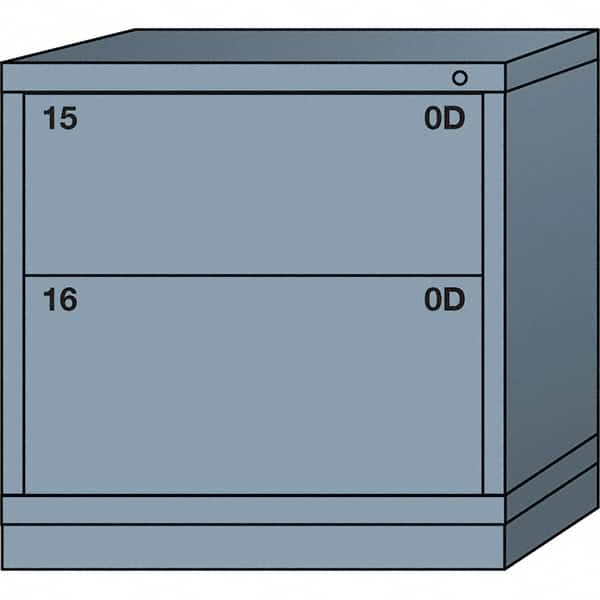 Lyon - 2 Drawer, Standard Table Height - Multiple Drawer Access Cabinet - Steel, 30" Wide x 28-1/4" Deep x 30-1/8" High, Dove Gray - Americas Industrial Supply