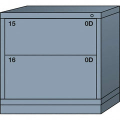 Lyon - 2 Drawer, Standard Table Height - Multiple Drawer Access Cabinet - Steel, 30" Wide x 28-1/4" Deep x 30-1/8" High, Dove Gray - Americas Industrial Supply