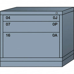 Lyon - 3 Drawer, Standard Desk Height - Single Drawer Access Cabinet - Steel, 30" Wide x 28-1/4" Deep x 26-7/8" High, Dove Gray - Americas Industrial Supply