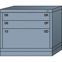 Lyon - 3 Drawer, Standard Desk Height - Multiple Drawer Access Cabinet - Steel, 30" Wide x 28-1/4" Deep x 26-7/8" High, Dove Gray - Americas Industrial Supply