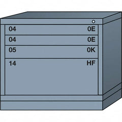 Lyon - 4 Drawer, Standard Desk Height - Single Drawer Access Cabinet - Steel, 30" Wide x 28-1/4" Deep x 26-7/8" High, Dove Gray - Americas Industrial Supply