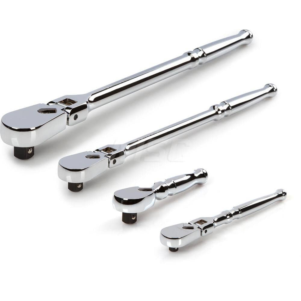 Ratchet: 1/4, 3/8 & 1/2″ Drive, Oval Head 14″ OAL, Chrome-Plated