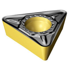 Turning Insert:  TPMT 16 T3 04-PM 4415, TiCN, Al2O3 & TiN Finish,  Neutral,  0.0156″ Corner Radius,  N/A Series  TPMT-PM