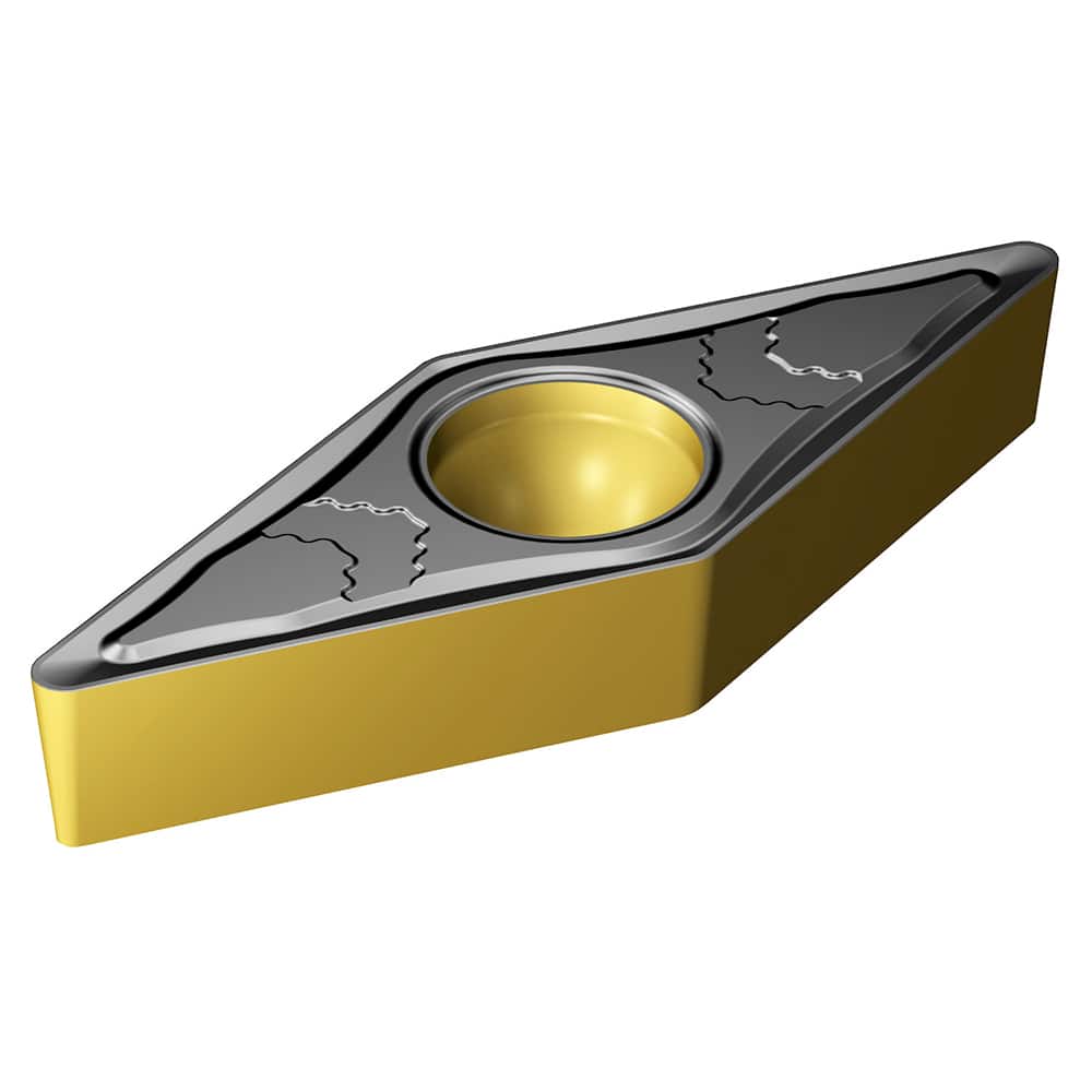 Turning Insert:  VBMT 16 04 08-PMC 4425,  Solid Carbide TiCN, Al2O3 & TiN Finish,  Neutral,  0.0313″ Corner Radius,  N/A Series  VBMT-PMC