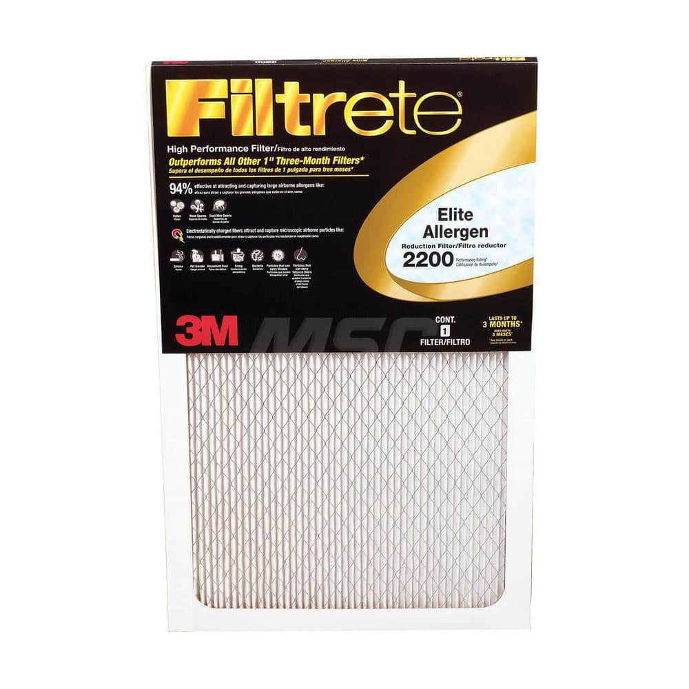 Pleated Air Filter: 14 x 20 x 1″, MERV 13, 96% Efficiency Polypropylene