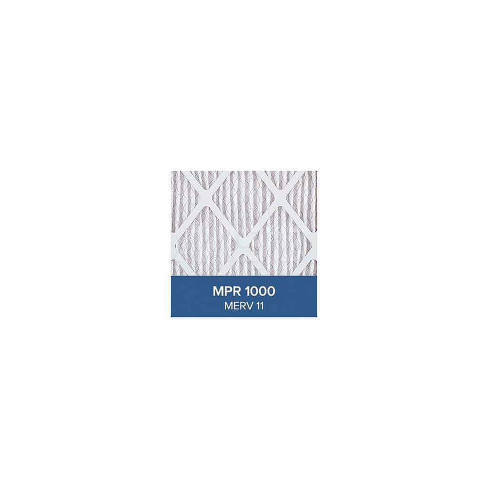 Pleated Air Filter: 16 x 25 x 1″, MERV 11, 88% Efficiency Polypropylene