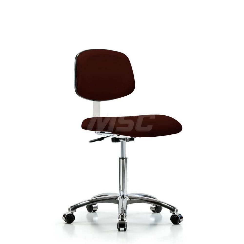 Task Chair: Vinyl, Burgundy