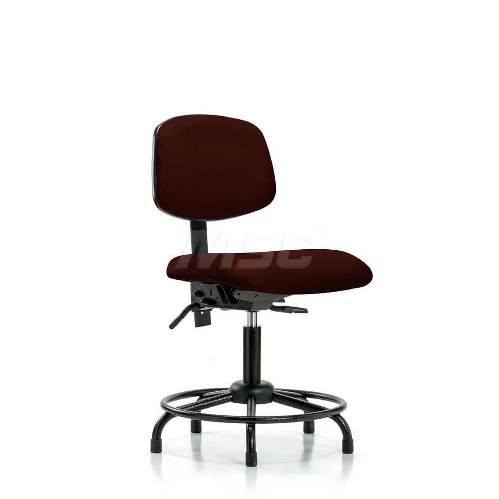 Task Chair: Vinyl, Burgundy