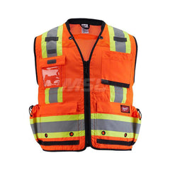 High Visibility Vest: Small & Medium Orange, Zipper Closure