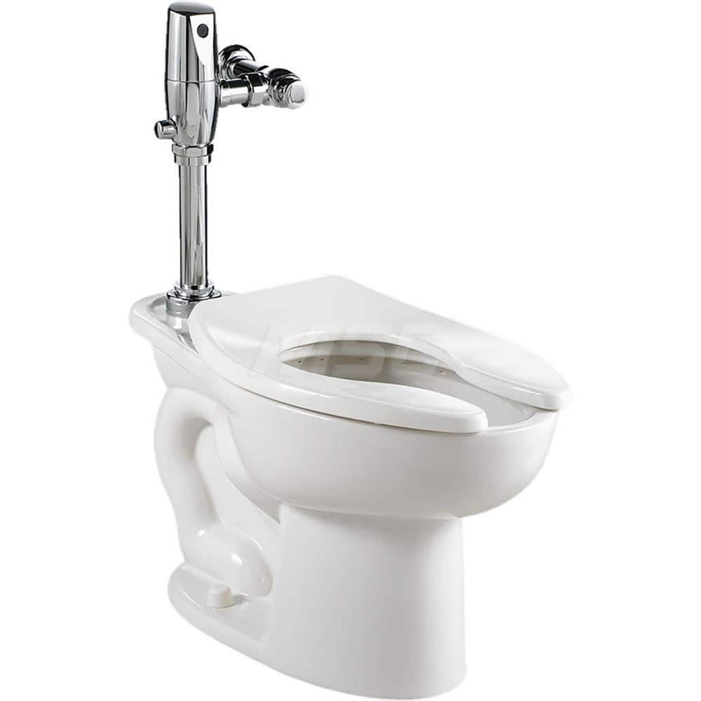 Toilets; Type: Toilet with Selectronic Exposed Battery Flush Valve; Bowl Shape: Elongated; Mounting Style: Floor; Gallons Per Flush: 1.1; Overall Height: 31-1/2; Overall Width: 14; Overall Depth: 28-1/4; Rim Height: 15; Trapway Size: 2-1/8; Rough In Size: