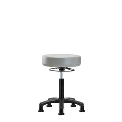 Lab Stool: Vinyl, 25″ Seat Width, 25″ Seat Depth Round Height