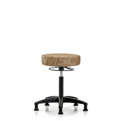 Lab Stool: Vinyl, 25″ Seat Width, 25″ Seat Depth Round Height