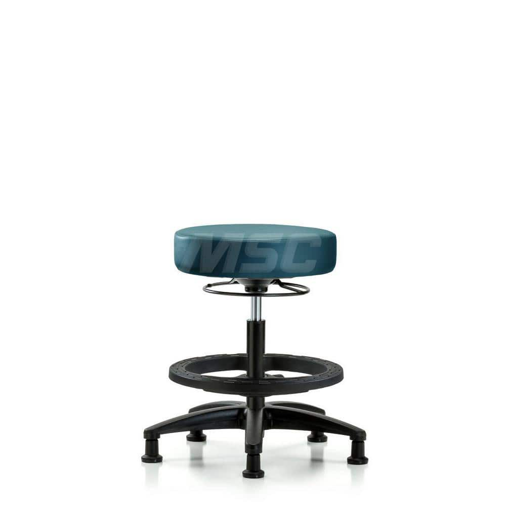 Lab Stool: Vinyl, 25″ Seat Width, 25″ Seat Depth Round Height