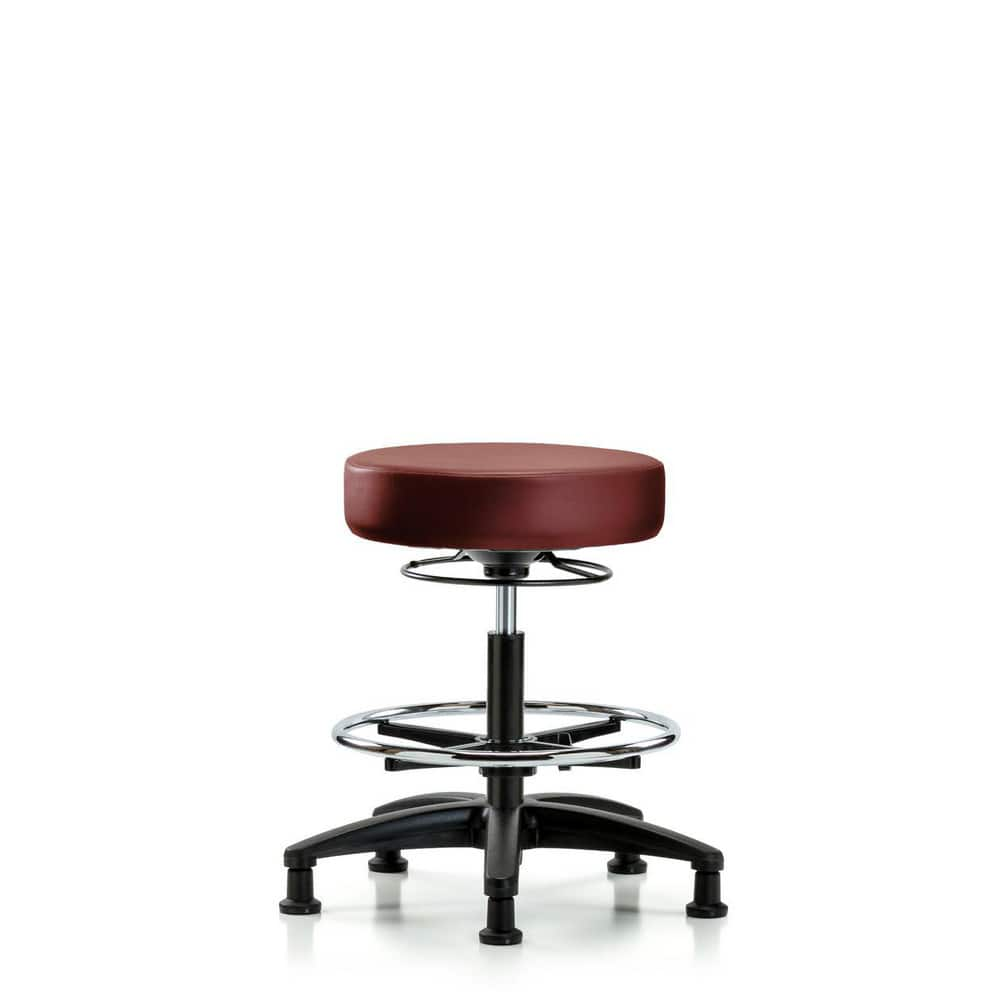 Lab Stool: Vinyl, 25″ Seat Width, 25″ Seat Depth Round Height