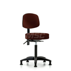 Lab Stool: Vinyl, 25″ Seat Width, 25″ Seat Depth Round Height