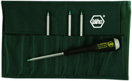 8 Piece - T6; T7; T8; T9; T10; T15; T20; T25 - ESD Safe Interchangeable Torx Blade Set in Canvas Pouch - Americas Industrial Supply