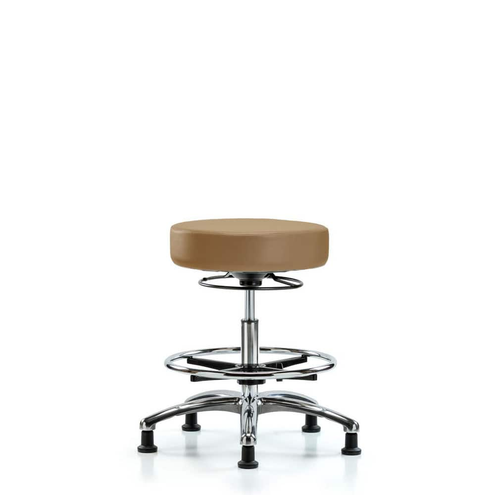 Lab Stool: Vinyl, 25″ Seat Width, 25″ Seat Depth Round Height