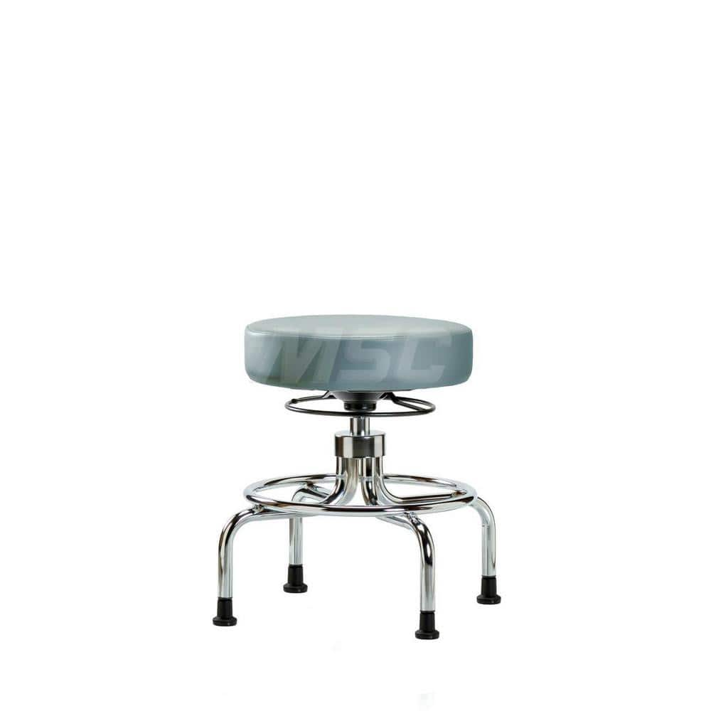 Lab Stool: Vinyl, 25″ Seat Width, 25″ Seat Depth Round Height