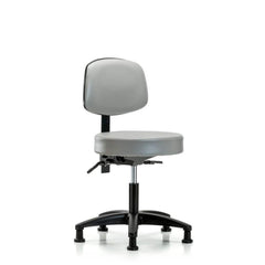 Lab Stool: Vinyl, 24″ Seat Width, 24″ Seat Depth Round Height