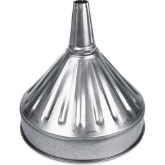 Funnel King - Oil Funnels & Can Oiler Accessories; Type: Funnel ; Material: Galvanized Steel ; Capacity Range: 1 Gal. and Larger ; Capacity (Qt.): 6.00 ; Capacity (Gal.): 1.50 ; Finish: Galvanized - Exact Industrial Supply