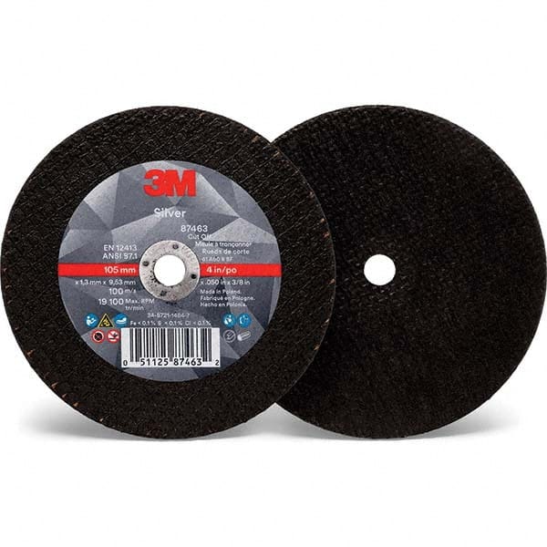 3M - 4 x 0.05, 3/8" Hole 60 Grit Ceramic Cutoff Wheel - Americas Industrial Supply