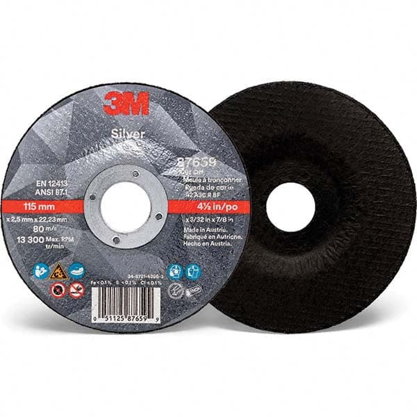 3M - Depressed-Center Wheels Wheel Diameter (Inch): 4-1/2 Wheel Thickness (Decimal Inch): 0.0940 - Americas Industrial Supply