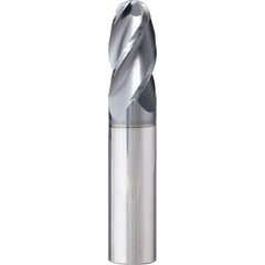 Supermill - Ball End Mills; Mill Diameter (Inch): 25/64 ; Mill Diameter (Decimal Inch): 0.3906 ; Number of Flutes: 4 ; Length of Cut (Inch): 7/8 ; Length of Cut (Decimal Inch): 0.8750 ; Material: Solid Carbide - Exact Industrial Supply