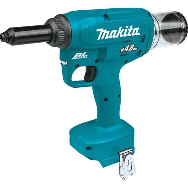 Makita - Cordless Riveters Fastener Type: Cordless Electric Riveter Closed End Rivet Capacity: All up to 3/16 - Americas Industrial Supply