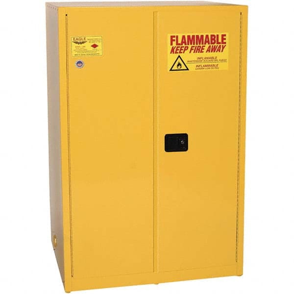 Eagle - Safety Cabinets Hazardous Chemical Type: Flammable and Combustible Liquids Color: Yellow - Americas Industrial Supply