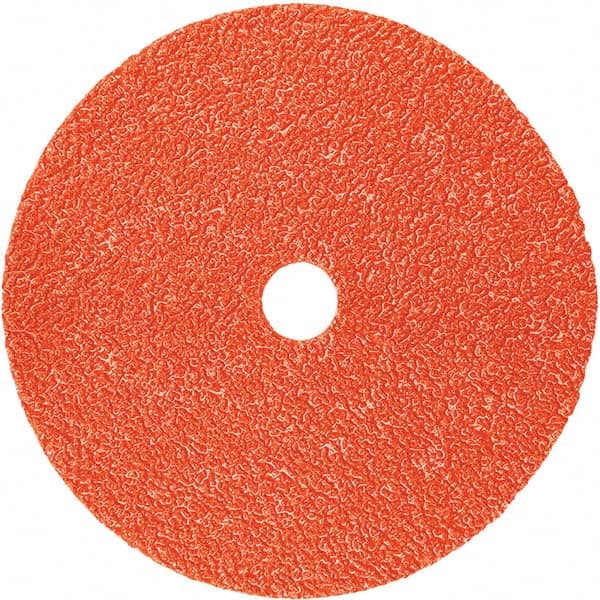 3M - 4-1/2" Diam, 7/8" Hole, 36+ Grit Ceramic Fiber Disc - Americas Industrial Supply