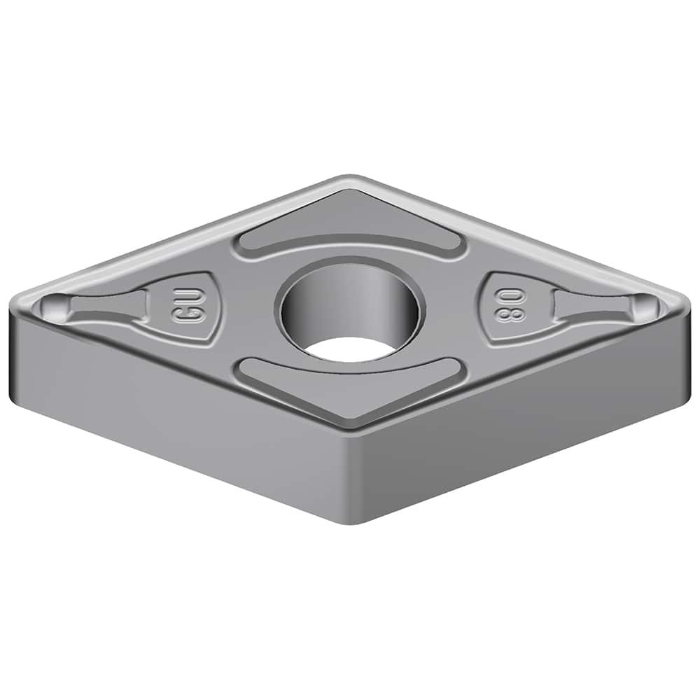 DNMG441EGE AC8035P Carbide Turning Insert Absotech Finish, 0.6102″ Long, 1/2″ Inscribed Circle, 0.0157″ Corner Radius, 1/4″ Thick, 55° Included Angle, Series AC8000P