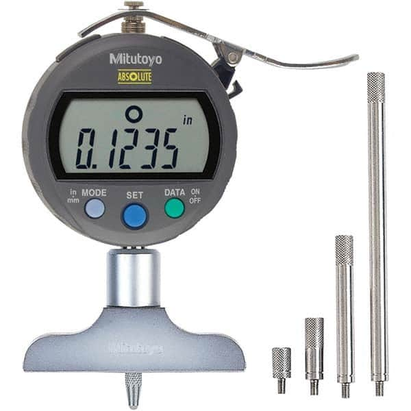 Mitutoyo - Electronic Depth Gages Minimum Measurement (Decimal Inch): 0 Maximum Measurement (Decimal Inch): 8.0000 - Americas Industrial Supply