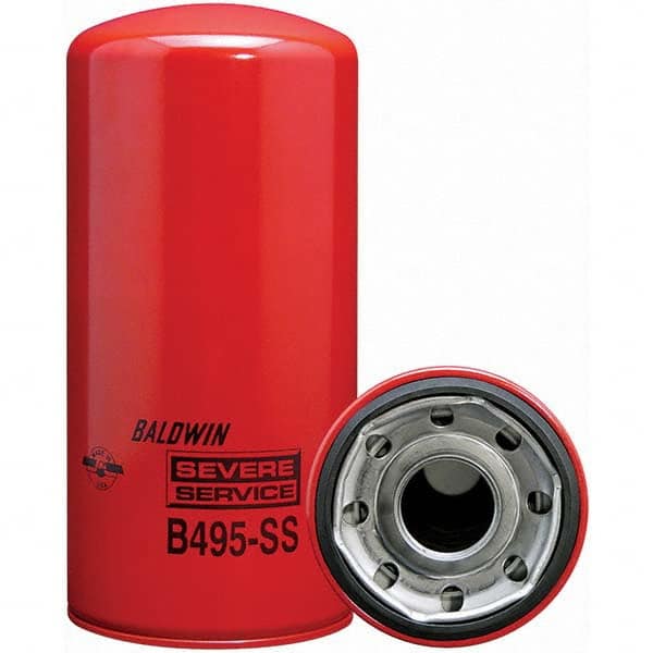 Baldwin Filters - 1-5/8 Thread 9-15/16" OAL x 4-21/32" OD Automotive Oil Filter - Americas Industrial Supply