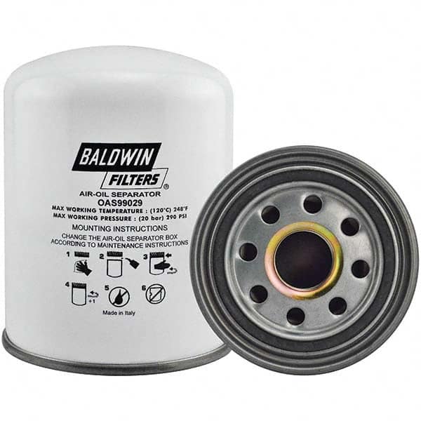 Baldwin Filters - M39 x 1.5 Thread 7-3/32" OAL x 5-1/2" OD Automotive Oil/Air Separator - Americas Industrial Supply