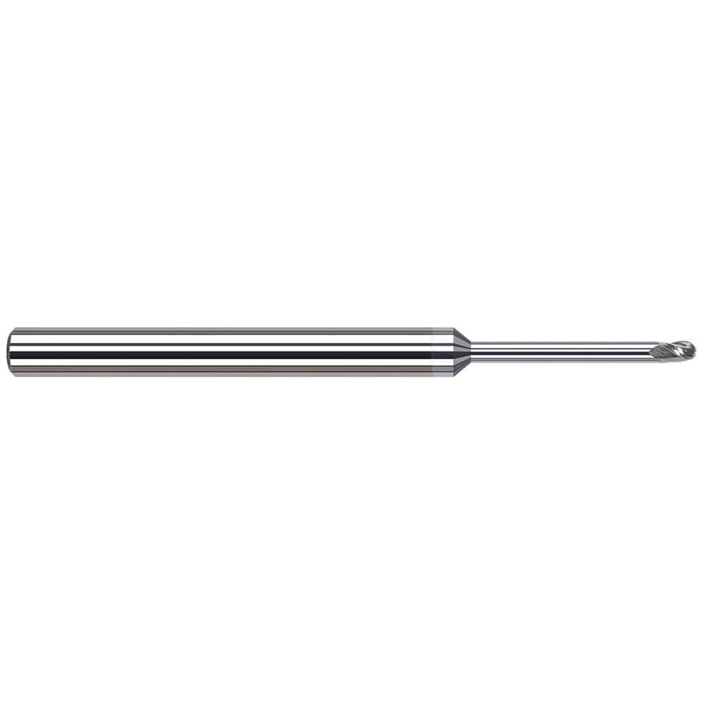 Harvey Tool - Ball End Mills; Mill Diameter (Inch): 3/32 ; Mill Diameter (Decimal Inch): 0.0930 ; Number of Flutes: 3 ; Length of Cut (Decimal Inch): 0.1390 ; Material: Solid Carbide ; Overall Length (Inch): 2-1/2 - Exact Industrial Supply