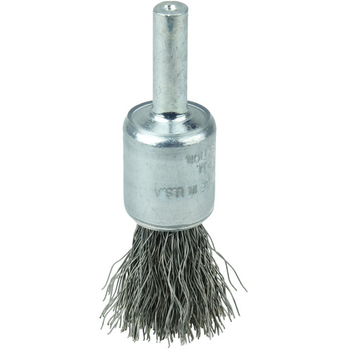 1/2″ Coated Cup Crimped Wire End Brush, .0104″ Steel Fill - Americas Industrial Supply