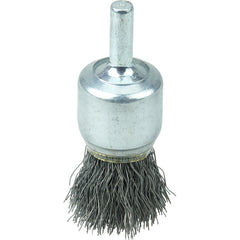3/4″ Coated Cup Crimped Wire End Brush, .0104″ Steel Fill - Americas Industrial Supply