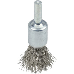 1/2″ Coated Cup Crimped Wire End Brush, .0104″ Stainless Steel Fill - Americas Industrial Supply