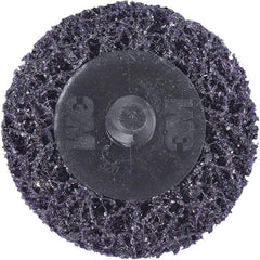 3M - 2" Extra Coarse Grade Silicon Carbide Deburring Disc - Hook & Loop Connection, Purple, 18,000 Max RPM - Americas Industrial Supply