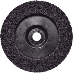 3M - 7" Extra Coarse Grade Silicon Carbide Deburring Disc - 7/8" Center Hole, Quick Change Connection, Purple, 8,600 Max RPM - Americas Industrial Supply