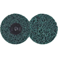 3M - 3" Extra Coarse Grade Aluminum Oxide Deburring Disc - Hook & Loop Connection, Green, 15,000 Max RPM - Americas Industrial Supply