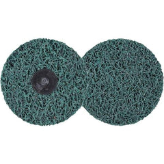 3M - 4" Extra Coarse Grade Aluminum Oxide Deburring Disc - Hook & Loop Connection, Green, 11,000 Max RPM - Americas Industrial Supply