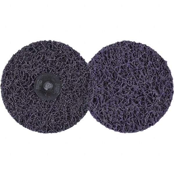 3M - 4" Extra Coarse Grade Silicon Carbide Deburring Disc - Hook & Loop Connection, Purple, 11,000 Max RPM - Americas Industrial Supply