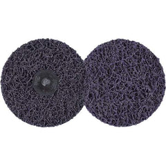 3M - 4" Extra Coarse Grade Silicon Carbide Deburring Disc - Hook & Loop Connection, Purple, 11,000 Max RPM - Americas Industrial Supply